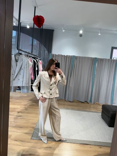 Immagine di PANTALONE FIL DI LUREX BEIGE