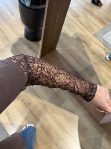 Immagine di T-SHIRT MANICA PIZZO