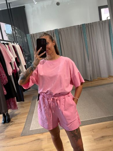 Immagine di COMPLETINO TUTA CORTO - Disponibile in SABBIA, ROSA, MARRONE, PESCA, NERO, FUCSIA, BLU, TAUPE, AZZURRO, ARANCIONE