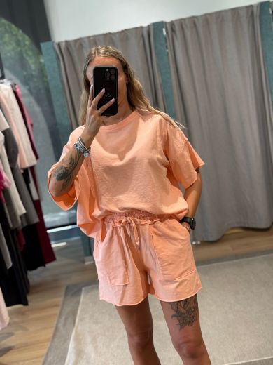 Immagine di COMPLETINO TUTA CORTO - Disponibile in SABBIA, ROSA, MARRONE, PESCA, NERO, FUCSIA, BLU, TAUPE, AZZURRO, ARANCIONE