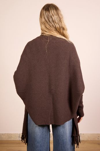 Immagine di MANTELLA CON POLSI E FRANGE