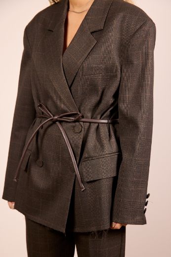 Immagine di BLAZER QUADRI CINTURA