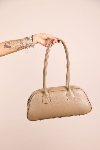 Immagine di BORSA BOWLING - Disponibile in BORDEAUX, TAUPE, MARRONE, GRIGIO, NERO