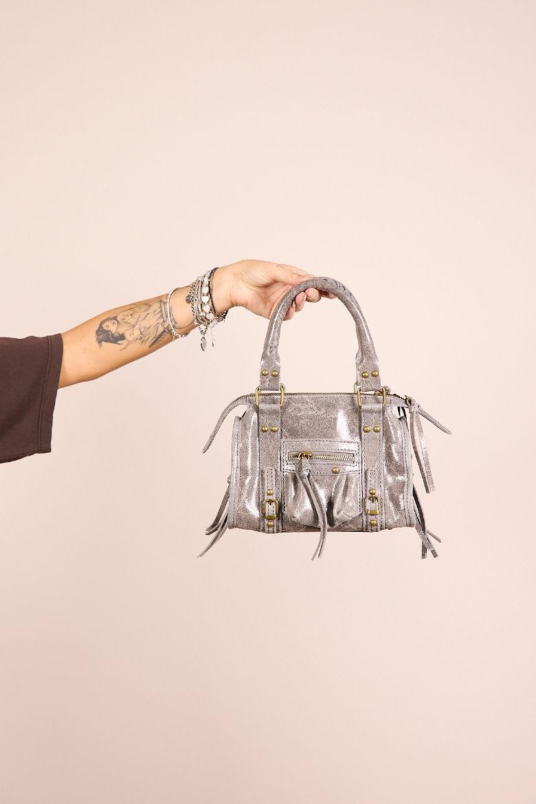 Immagine di BORSA IN PELLE CITY BAG MINI - Disponibile in BLU JEANS, BLU ELETTRICO, BLU SCURO, MARRONE, NERO, FUCSIA, AZZURRO, VERDE, GRIGIO, BORDEAUX, TAUPE, CUOIO, BLU NOTTE, VERDE BOTTIGLIA