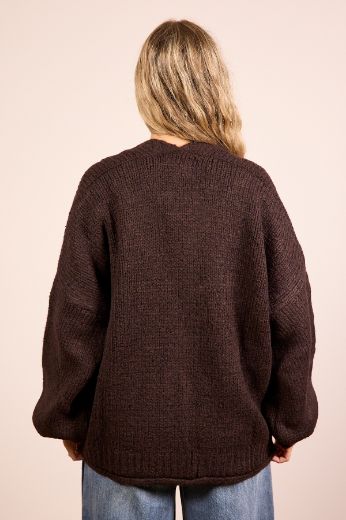 Immagine di CARDIGAN 3 BOTTONI - Disponibile in PANNA, MARRONE, BORDEAUX, NERO, GRIGIO, VERDE MILITARE, OLIO, FANGO