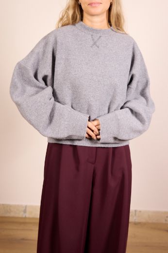 Immagine di MAGLIONE 100% LANA - Disponibile in PANNA, NERO, GRIGIO