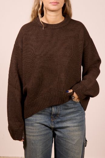 Immagine di MAGLIONE LANA/ALPACA - Disponibile in SABBIA, NERO, MARRONE, BORDEAUX