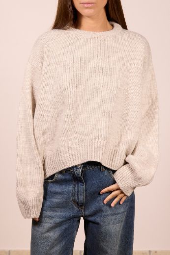 Immagine di MAGLIONE LANA/ALPACA - Disponibile in SABBIA, NERO, MARRONE, BORDEAUX