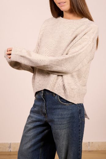 Immagine di MAGLIONE LANA/ALPACA - Disponibile in SABBIA, NERO, MARRONE, BORDEAUX