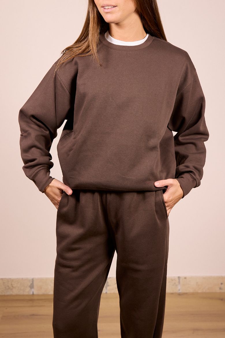 Immagine di FELPA CHILLI GIROCOLLO - Disponibile in MARRONE, BLU