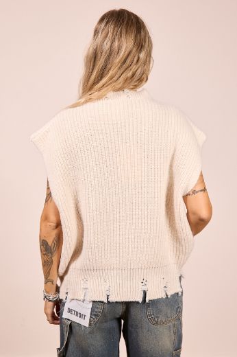 Immagine di GILET IN MAGLIA CON ROTTURE