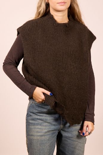 Immagine di GILET IN MAGLIA CON ROTTURE