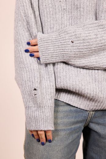 Immagine di MAGLIONE SCOLLO A V - Disponibile in GRIGIO, BORDEAUX