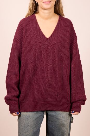 Immagine di MAGLIONE SCOLLO A V - Disponibile in GRIGIO, BORDEAUX