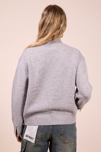 Immagine di MAGLIONE 100% LANA LUPETTO - Disponibile in PANNA, GRIGIO, GRIGIO SCURO, BLU, BEIGE