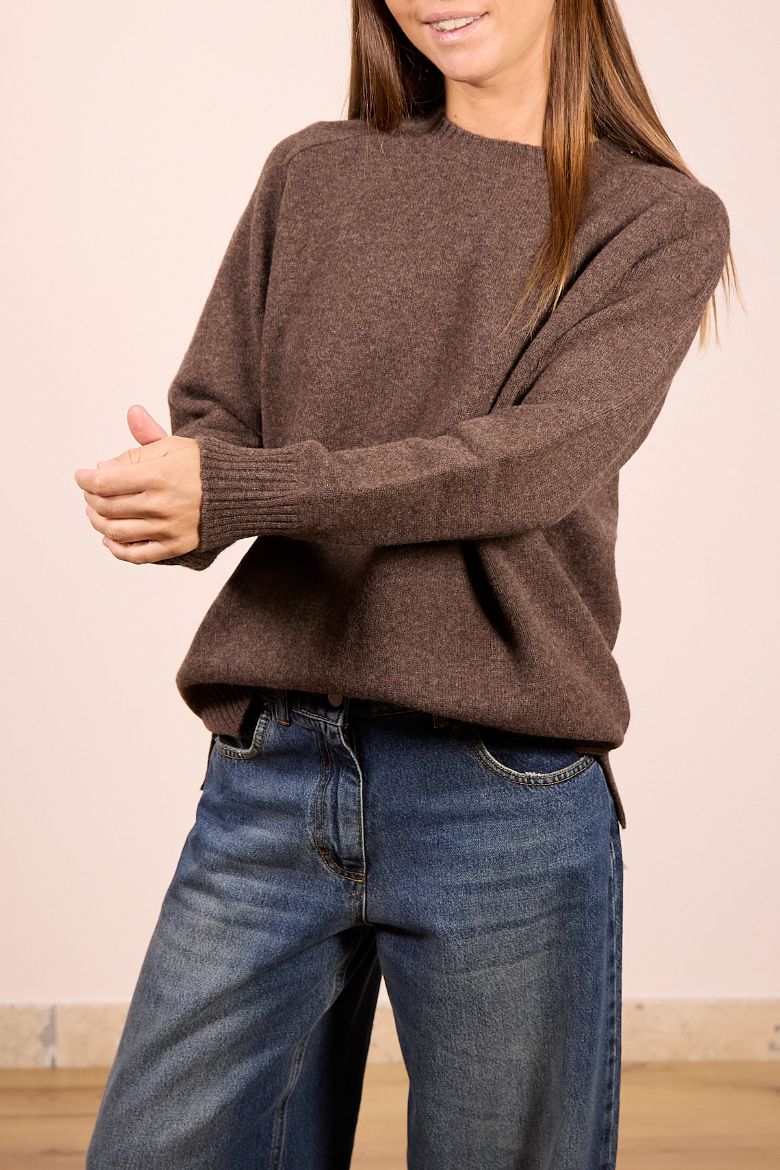 Immagine di MAGLIONE 100% LANA GIROCOLLO - Disponibile in MARRONE, GRIGIO, BLU, BEIGE SCURO, BEIGE CHIARO, PANNA, GRIGIO SCURO, GRIGIO CHIARO, TAUPE, AZZURRO