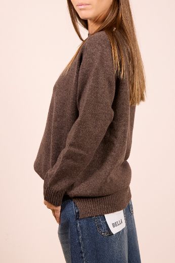 Immagine di MAGLIONE 100% LANA GIROCOLLO - Disponibile in MARRONE, GRIGIO, BLU, BEIGE SCURO, BEIGE CHIARO, PANNA, GRIGIO SCURO, GRIGIO CHIARO, TAUPE, AZZURRO