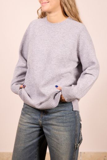 Immagine di MAGLIONE 100% LANA GIROCOLLO - Disponibile in MARRONE, GRIGIO, BLU, BEIGE SCURO, BEIGE CHIARO, PANNA, GRIGIO SCURO, GRIGIO CHIARO, TAUPE, AZZURRO