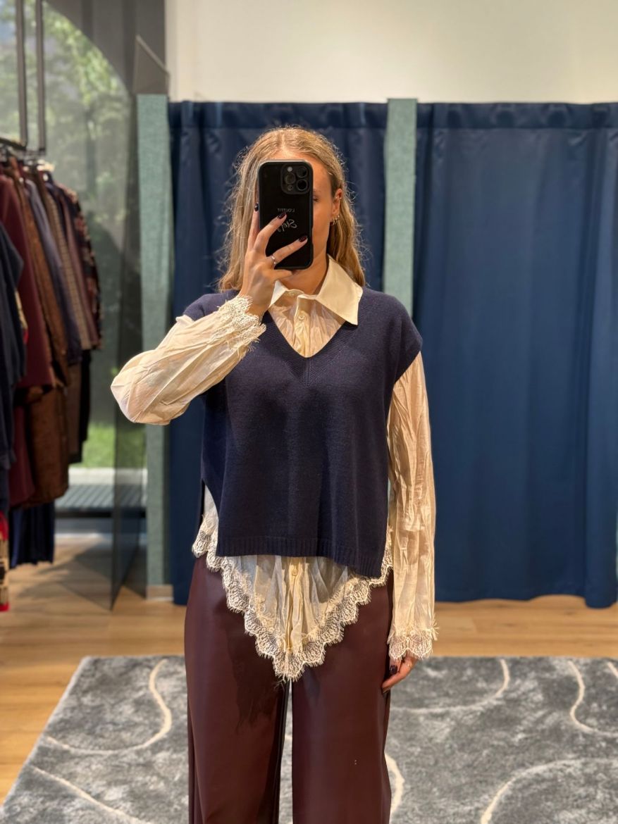 Immagine di CAMICIA STROPICCIATA PIZZO