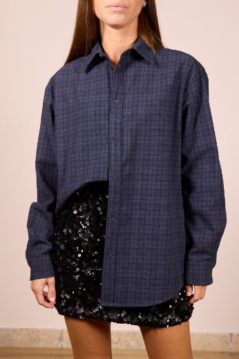 Immagine di CAMICIA CHECK BLU/NERO