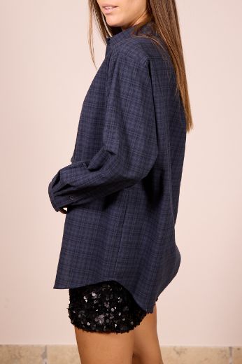 Immagine di CAMICIA CHECK BLU/NERO