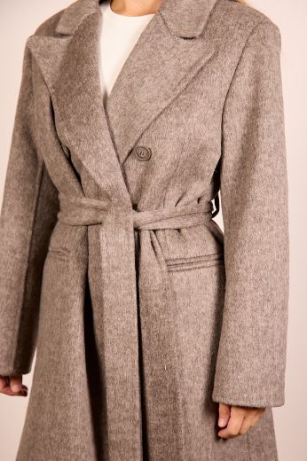 Immagine di CAPPOTTO HANDMADE STRUTTURATO CON CINTURA - Disponibile in NERO, MARRONE