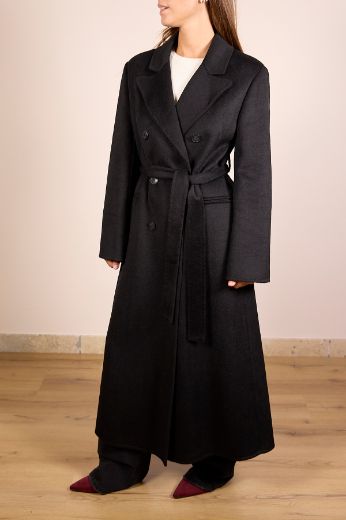 Immagine di CAPPOTTO HANDMADE STRUTTURATO CON CINTURA - Disponibile in NERO, MARRONE