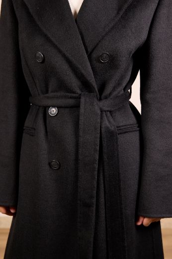 Immagine di CAPPOTTO HANDMADE STRUTTURATO CON CINTURA - Disponibile in NERO, MARRONE