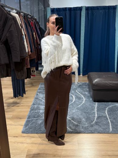 Immagine di GONNA SIMILPELLE SPACCO