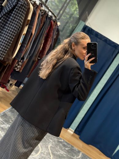 Immagine di BLAZER OVERSIZE DOPPIA CHIUSURA - Disponibile in MARRONE, GRIGIO, NERO