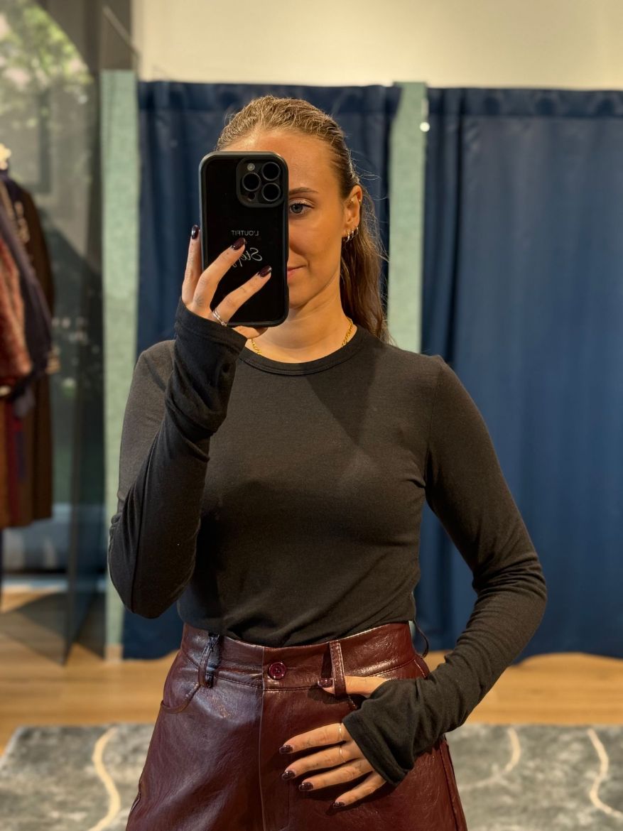 Immagine di MAGLIA LANA MODAL GIROCOLLO - Disponibile in NERO, MARRONE, GRIGIO, PANNA