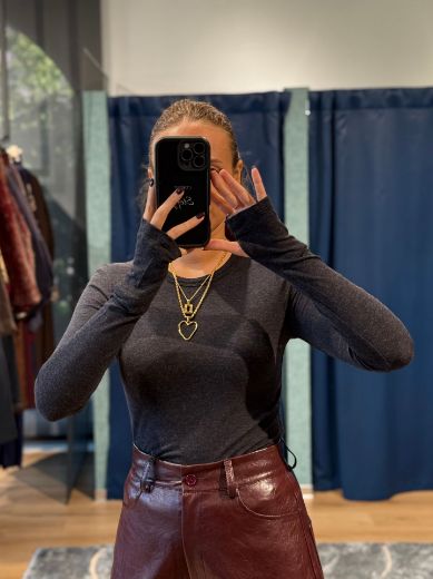 Immagine di MAGLIA LANA MODAL GIROCOLLO - Disponibile in NERO, MARRONE, GRIGIO, PANNA