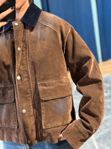 Immagine di GIACCA IN DENIM CON FLOCCATURA