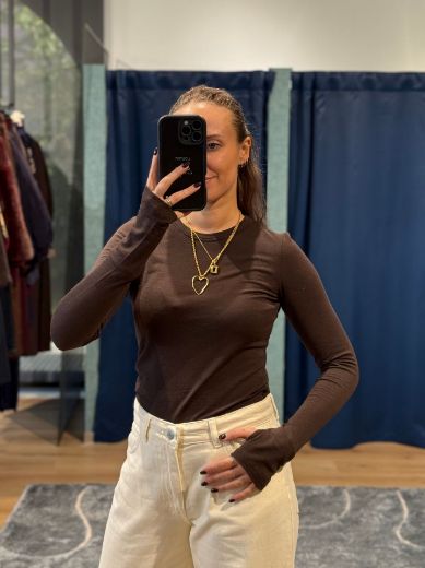 Immagine di MAGLIA LANA MODAL GIROCOLLO - Disponibile in NERO, MARRONE, GRIGIO, PANNA