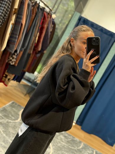 Immagine di FELPA BALOON - Disponibile in MARRONE, GRIGIO, PANNA, NERO