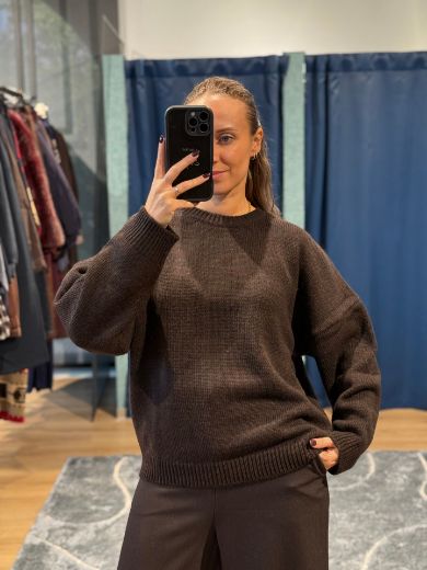 Immagine di MAGLIONE OVER BASIC - Disponibile in MORO, GRIGIO, ROSSO