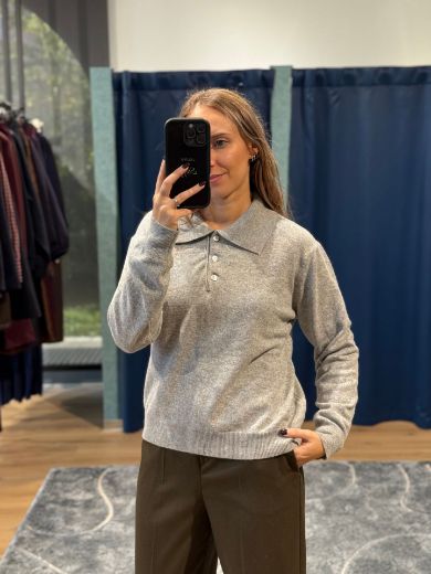 Immagine di POLO MISTO CASHMERE - Disponibile in BLU, GRIGIO, BORDEAUX, MARRONE