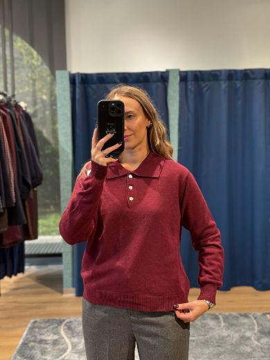 Immagine di POLO MISTO CASHMERE - Disponibile in BLU, GRIGIO, BORDEAUX, MARRONE