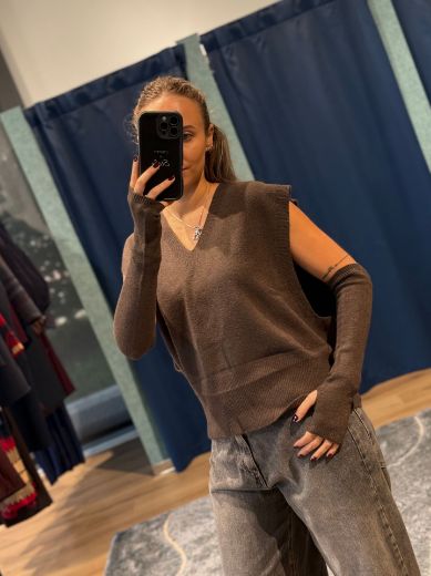 Immagine di GILET CON MANICOTTI - Disponibile in GRIGIO, NERO, MARRONE