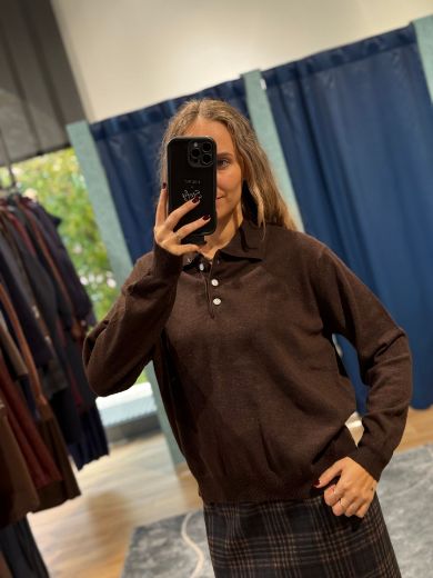 Immagine di POLO MISTO CASHMERE - Disponibile in BLU, GRIGIO, BORDEAUX, MARRONE