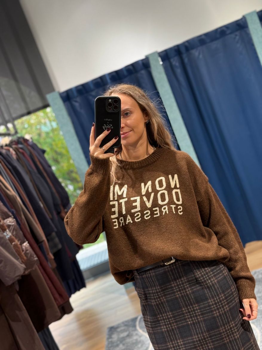 Immagine di MAGLIONE NO STRESS - Disponibile in PANNA, MARRONE, BORDEAUX, GRIGIO, BEIGE