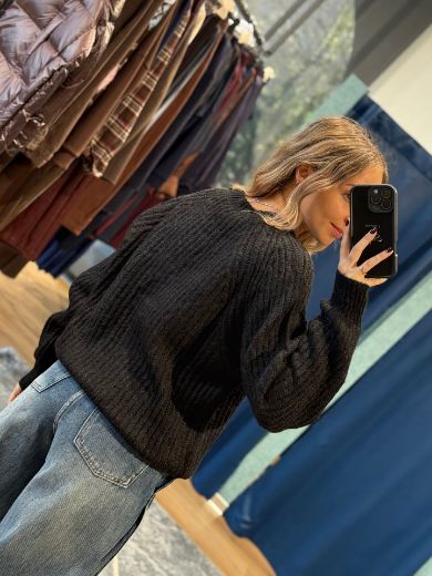 Immagine di MAGLIONE MOHAIR - Disponibile in NERO, CICLAMINO, AZZURRO, ANTRACITE