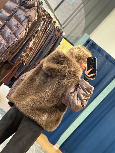 Immagine di BOMBER PELLICCIA - Disponibile in TAUPE, BEIGE