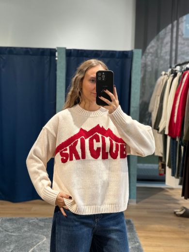 Immagine di MAGLIONE SKY CLUB - Disponibile in ROSSO, PANNA