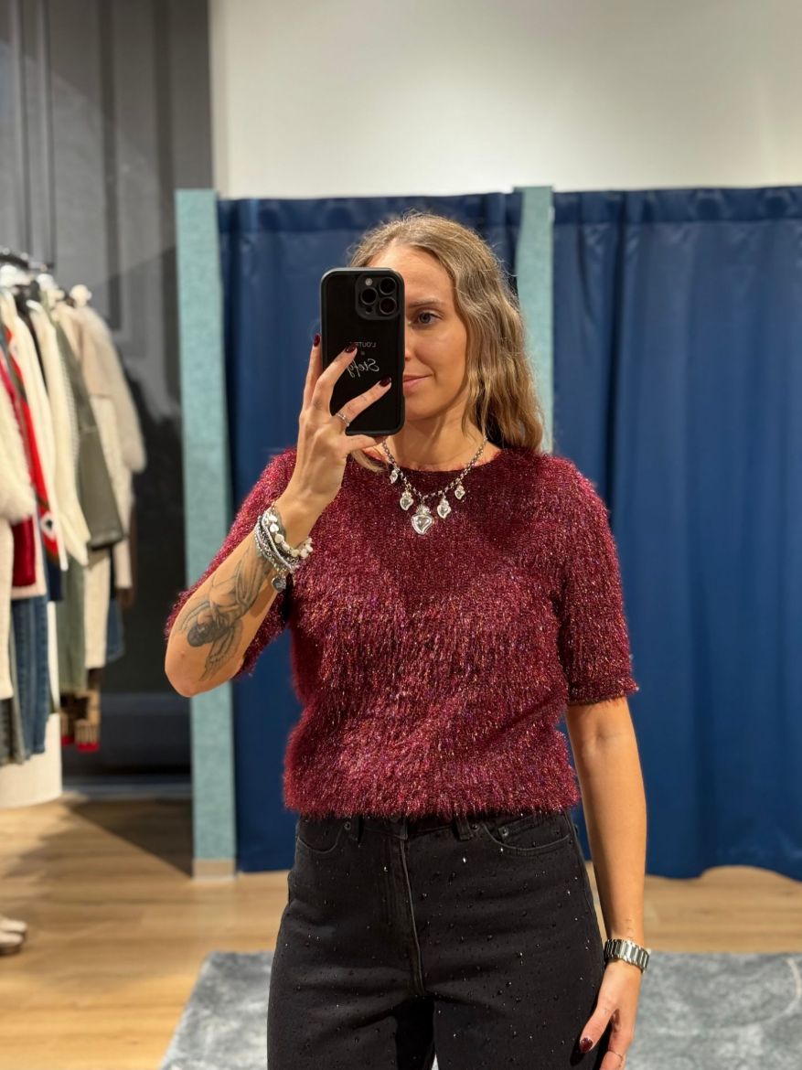 Immagine di MAGLIONE FLUFFY MANICA CORTA