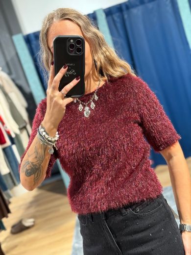 Immagine di MAGLIONE FLUFFY MANICA CORTA