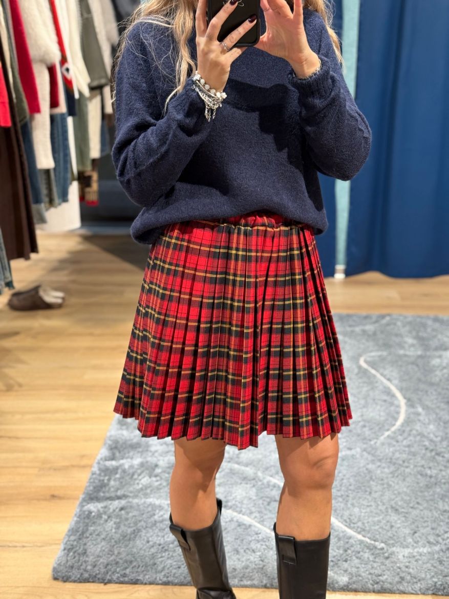 Immagine di GONNA PLISSE' TARTAN RED