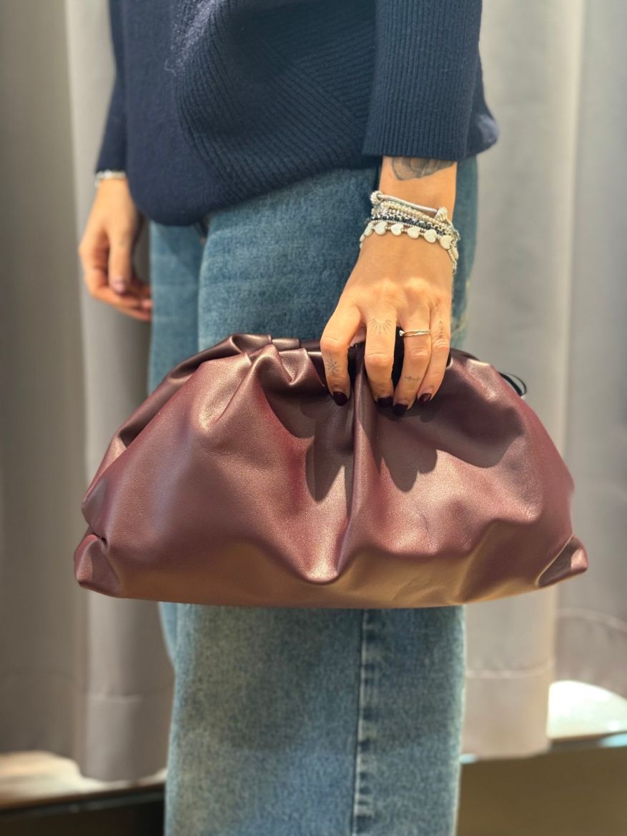Immagine di CLUTCH IN PELLE - Disponibile in VINO, ROSSO