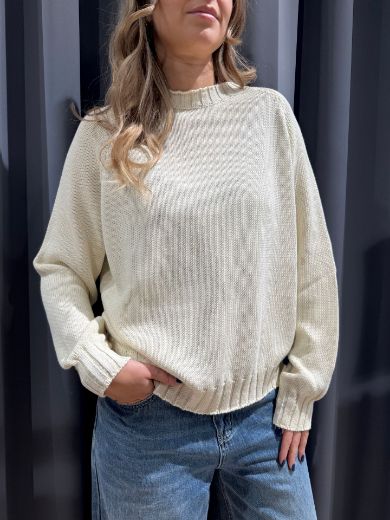 Immagine di MAGLIA COSTE - Disponibile in PANNA, BLU, AZZURRO, GIALLO, VERDE MILITARE, TIFFANY, ROSA