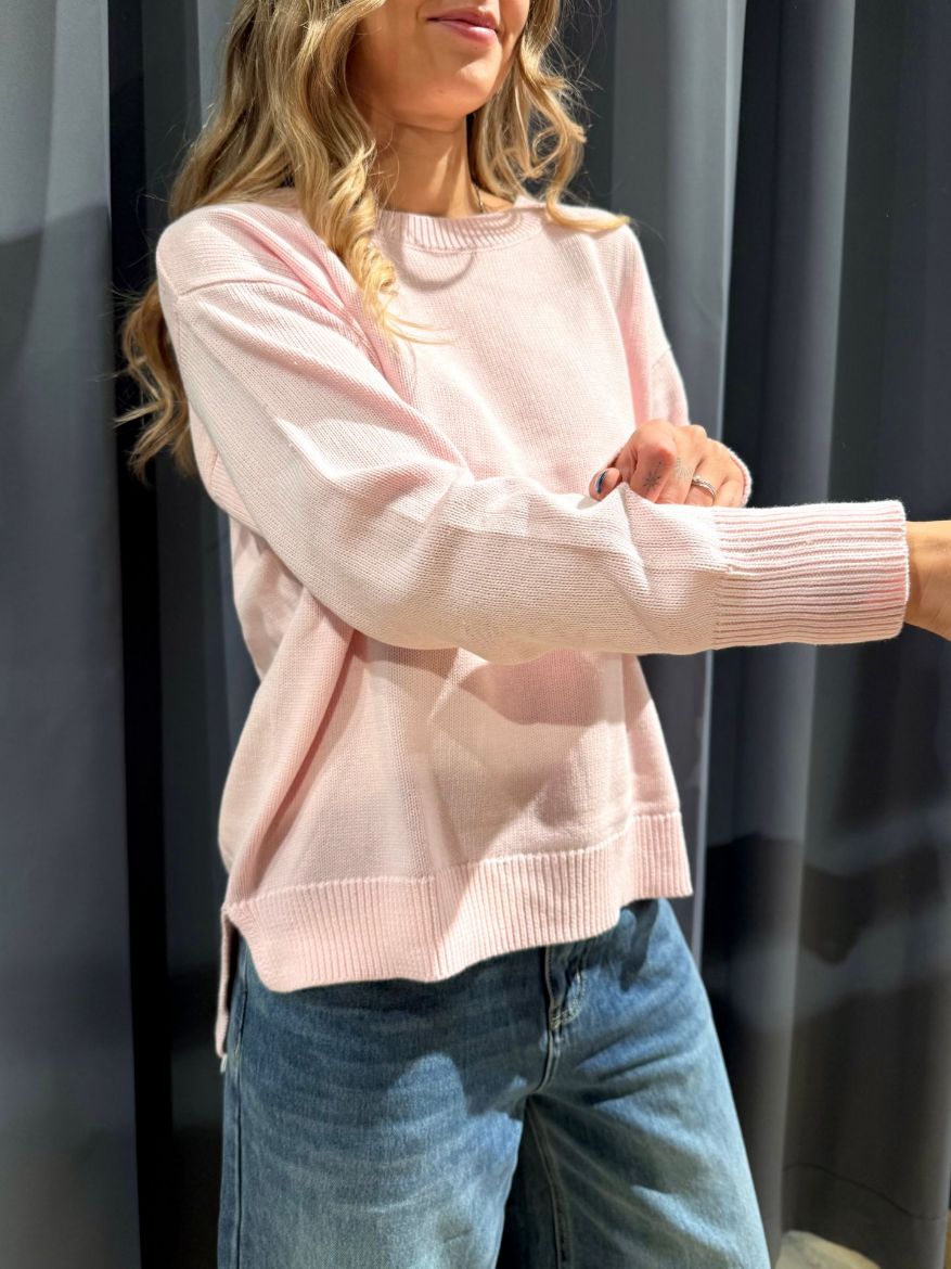 Immagine di MAGLIA COTTON SPRING - Disponibile in ROSA, AZZURRO, BLU, BEIGE, MARRONE, GIALLO